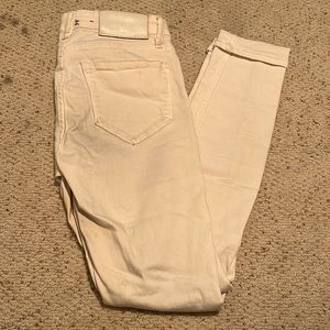 ALL SAINTS - white distressed skinny jeans